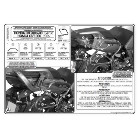 KAPPA STELAŻ KUFRÓW BOCZNYCH MONOKEY SIDE HONDA CBF 500/600/1000