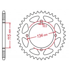 CHT ZĘBATKA TYLNA 718 46 CAGIVA ELEFANT 650/750 (JTR718.46)