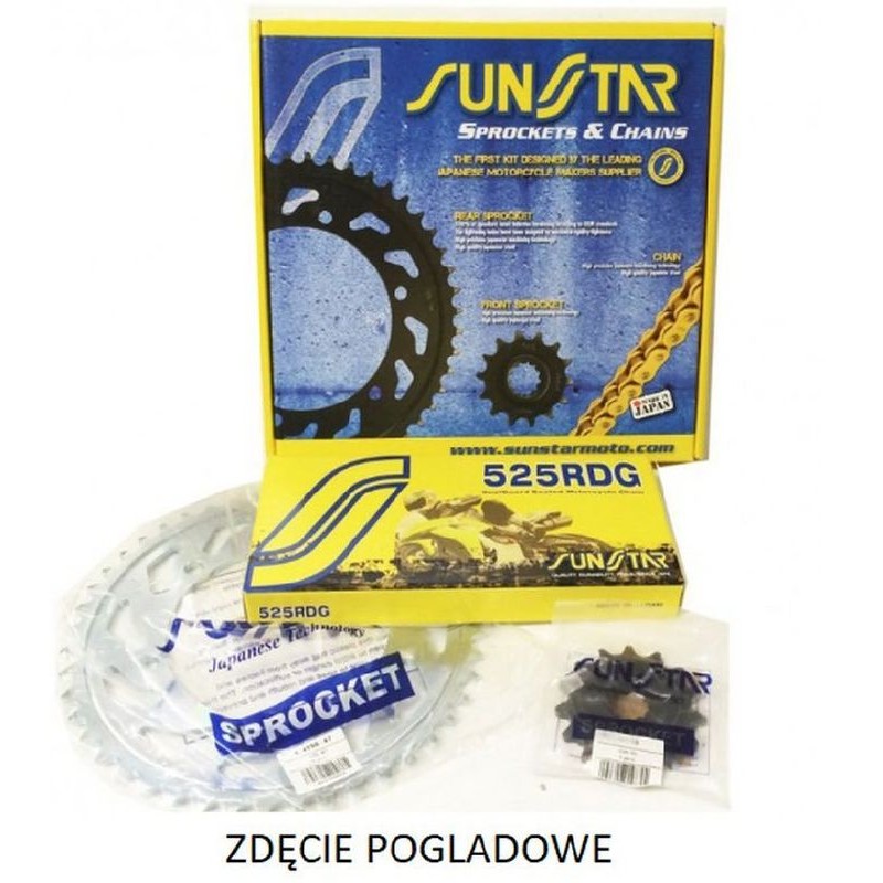 SUNSTAR 2023/06 ZESTAW NAPĘDOWY HONDA CB 600F HORNET '98-'03, CBR 600F '97-'98 STANDARD (15/43/110) (DO 1100CC XW RING) (SUN4121