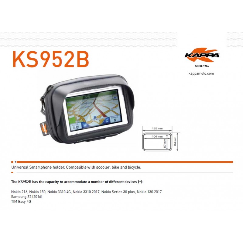 KAPPA TORBA NA GPS / SMARTPHONE 3,5' Z MOCOWANIEM NA KIEROWNICĘ - PROMOCJA - STD CENA 189,-