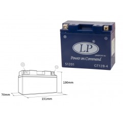 LANDPORT AKUMULATOR ŻELOWY GT12B-4 12V 11AH 151X70X130 BEZOBSŁUGOWY - ZALANY (6)