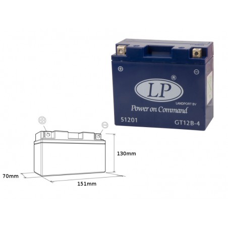 LANDPORT AKUMULATOR ŻELOWY GT12B-4 12V 11AH 151X70X130 BEZOBSŁUGOWY - ZALANY (6)