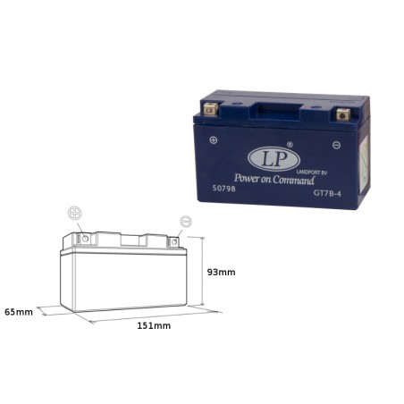 LANDPORT AKUMULATOR ŻELOWY GT7B-4 12V 6,5AH 148X64X90 BEZOBSŁUGOWY - ZALANY (10)