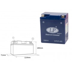 LANDPORT AKUMULATOR ŻELOWY GTX7-3 12V 6AH 114X71X131 BEZOBSŁUGOWY - ZALANY - ZASTĘPUJE GTX7LBS L (10)