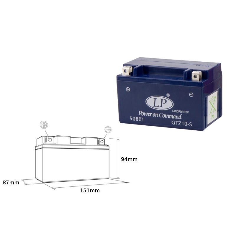 LANDPORT AKUMULATOR ŻELOWY GTZ10-S 12V 8,6AH 150X86X95 BEZOBSŁUGOWY - ZALANY (4)