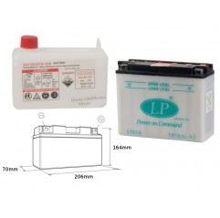 LANDPORT AKUMULATOR YB16AL-A2 12V 16AH 205X71X164 OBSŁUGOWY - ELEKTROLIT OSOBNO (2) UE2019/1148