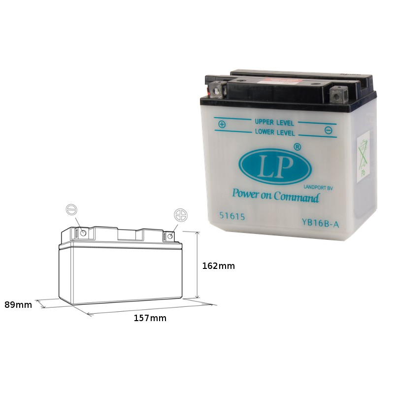 LANDPORT AKUMULATOR YB16B-A 12V 16AH (160X90X158) OBSŁUGOWY - BEZ ELEKTROLITU (5)