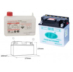LANDPORT AKUMULATOR YB16CLB 12V 19AH 175X100X175 OBSŁUGOWY - ELEKTROLIT OSOBNO (2) UE2019/1148