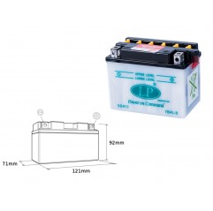 LANDPORT AKUMULATOR YB4L-B 12V 4AH 121X71X93 OBSŁUGOWY - BEZ ELEKTROLITU (10)