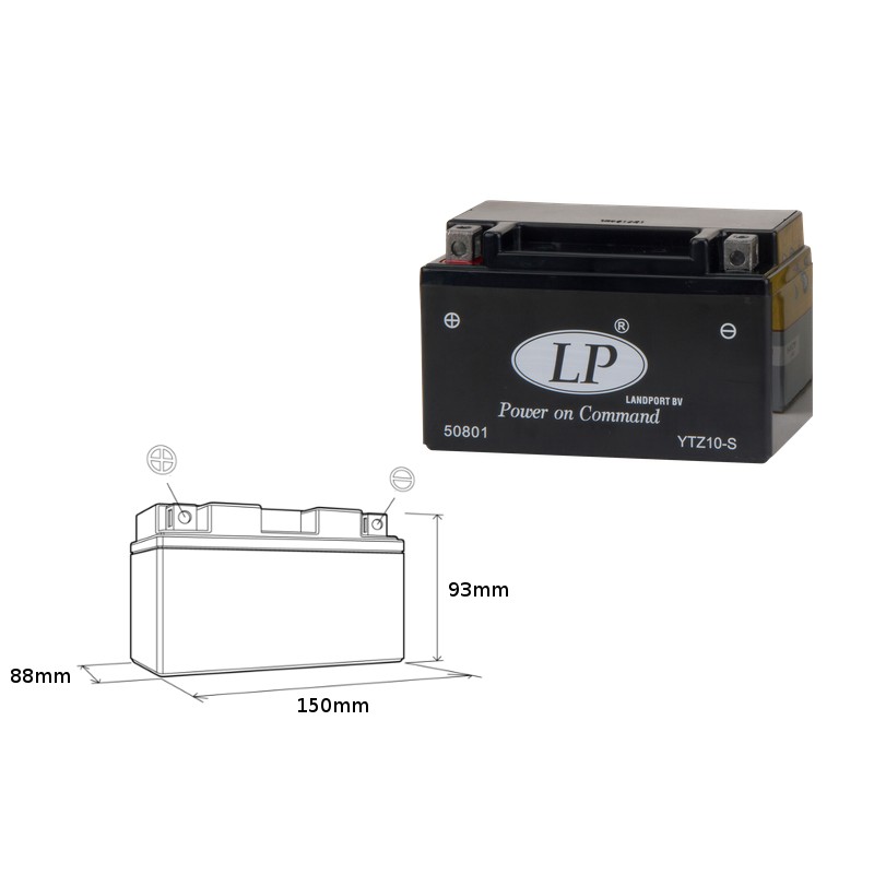 LANDPORT AKUMULATOR YTZ10-S 12V 8,6AH 150X86X95 BEZOBSŁUGOWY - ZALANY (6)