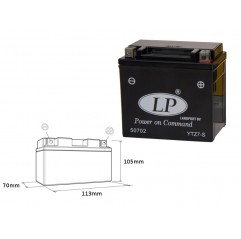 LANDPORT AKUMULATOR YTZ7-S 12V 6AH 112X69X103 (GTZ7S) BEZOBSŁUGOWY - ZALANY (10)