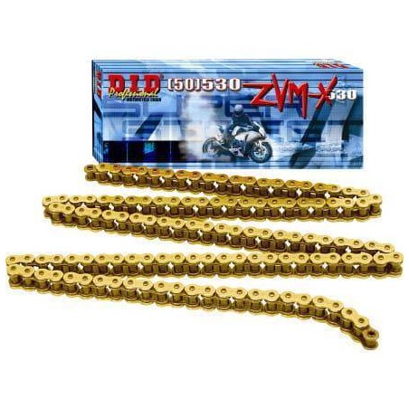 DID 50(530)ZVMXG&G-106 ŁAŃCUCH ZŁOTY / ZŁOTY (106 OGNIW) X-RING (50ZVMXGG106)(50ZVMXGB-106)(OTWARTY + ZAKUWKA) (50ZVMXGG-106)