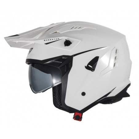 UFO 2023/07 KASK SHERATAN JET / TRIAL Z BLENDĄ PRZECIWSŁONECZNĄ KOLOR BIAŁY ROZMIAR L - UFO KOLEKCJA 2024