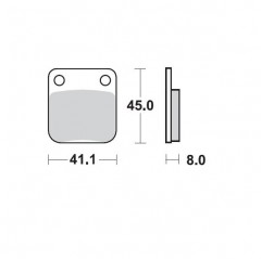 MOTO-MASTER KLOCKI HAMULCOWE KH54 SINTER METAL OEM: 11 (SINTERPRO RACING) SUZUKI: DR 125-200, HUSQVARNA: CR/WR 125-250-360,