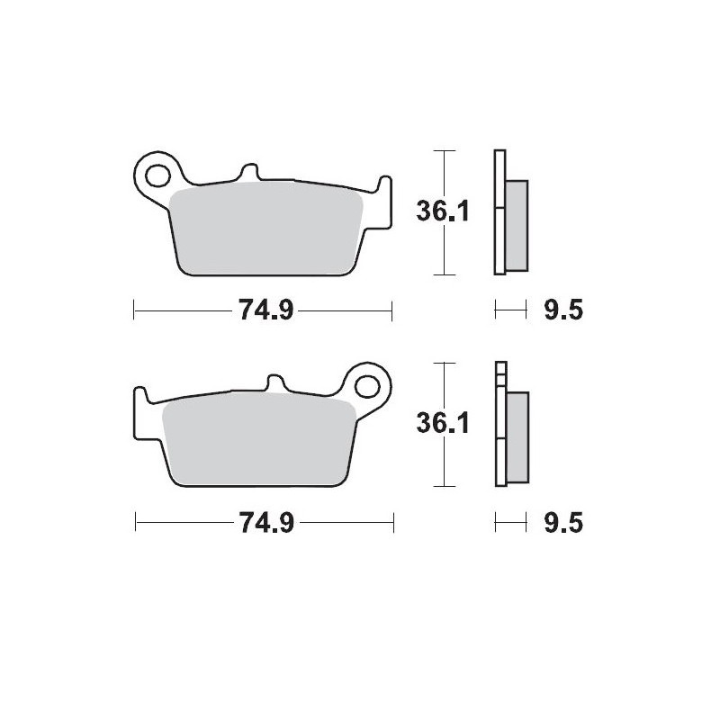 MOTO-MASTER KLOCKI HAMULCOWE KH131 SINTER METAL OEM: 11 (SINTERPRO RACING) HONDA: CR 80-125-250-500, XR 250-400-600-650, Kawa