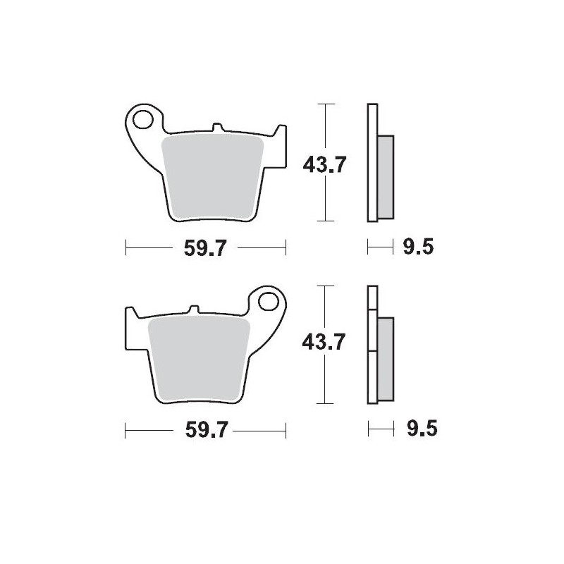 MOTO-MASTER KLOCKI HAMULCOWE KH346 SINTER METAL OEM: 11 (SINTERPRO RACING) CR 125-250, CRF 450