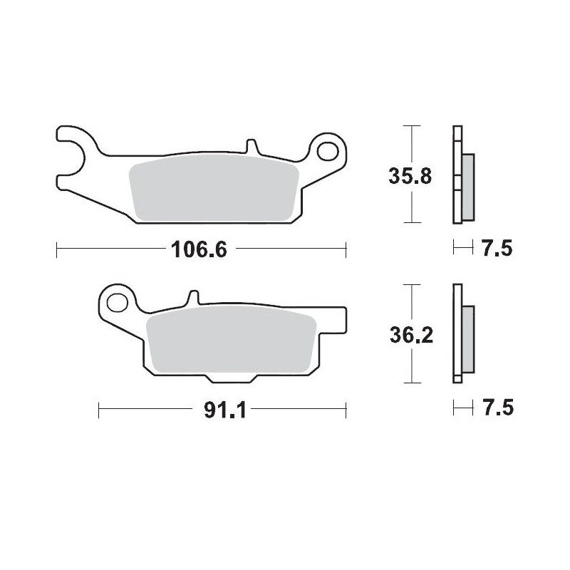 MOTO-MASTER KLOCKI HAMULCOWE KH444 SINTER METAL OEM: 11 (SINTERPRO RACING) YAMAHA: YFM 700 GRIZZLY PRZÓD-PRAWY