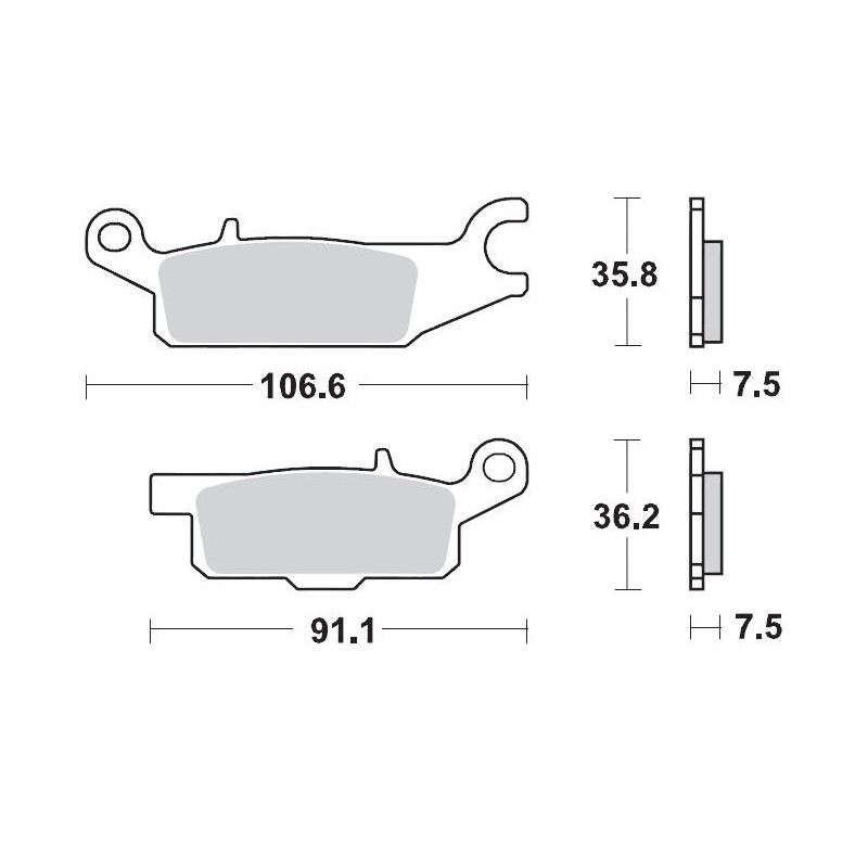 MOTO-MASTER KLOCKI HAMULCOWE KH443 SINTER METAL OEM: 11 (SINTERPRO RACING) YAMAHA: YFM 700 GRIZZLY PRZÓD-LEWY