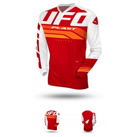 UFO 2023/04 KOSZULKA HORIZON JERSEY CROSS KOLOR CZERWONY/BIAŁY ROZMIAR XXL - UFO KOLEKCJA 2024