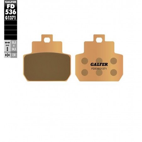 GALFER KLOCKI HAMULCOWE KH425 PIAGGIO MP 3 125/250 '08-'08 X8 125/200/250 '04- X9 250 '04- SPIEK METALICZNY (ZŁOTE) TYŁ