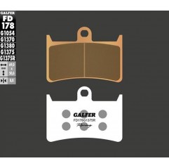 GALFER KLOCKI HAMULCOWE KH252 / KH380 SPIEK METALICZNY (ZŁOTE) SPORT RACING (PRZÓD)