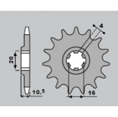 JR ZĘBATKA PRZEDNIA 799 14 SUZUKI VL 125/ GZ 125 (JTF410.14)