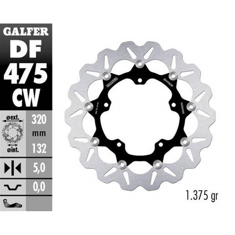 GALFER TARCZA HAMULCOWA PRZÓD YAMAHA YZF-R6 '17-'23 YZF-R1 '04-'06 YZF-R1 '15-'23 FZ 1 FAZER '06- MT-10 '16 XVS 1300 STRYKER (US