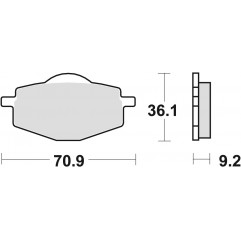 TRW LUCAS KLOCKI HAMULCOWE KH101 ORGANIC YAMAHA TDR 50 88-02, DT 80 85-97, DT 125 82-06, TDR 125 93-02, XT 350 85-95, XT 500 76-