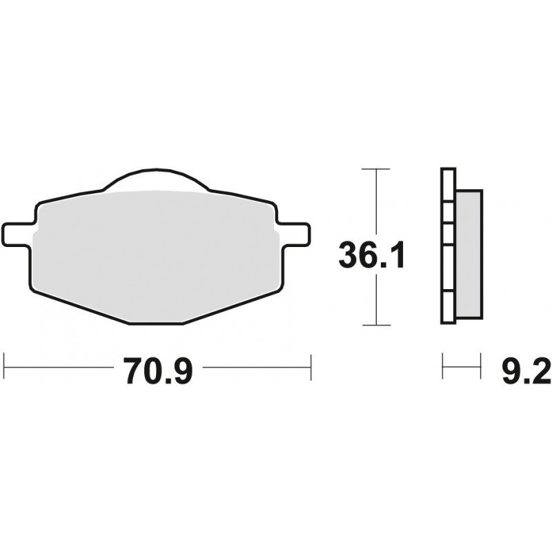 TRW LUCAS KLOCKI HAMULCOWE KH101 ORGANIC YAMAHA TDR 50 88-02, DT 80 85-97, DT 125 82-06, TDR 125 93-02, XT 350 85-95, XT 500 76-