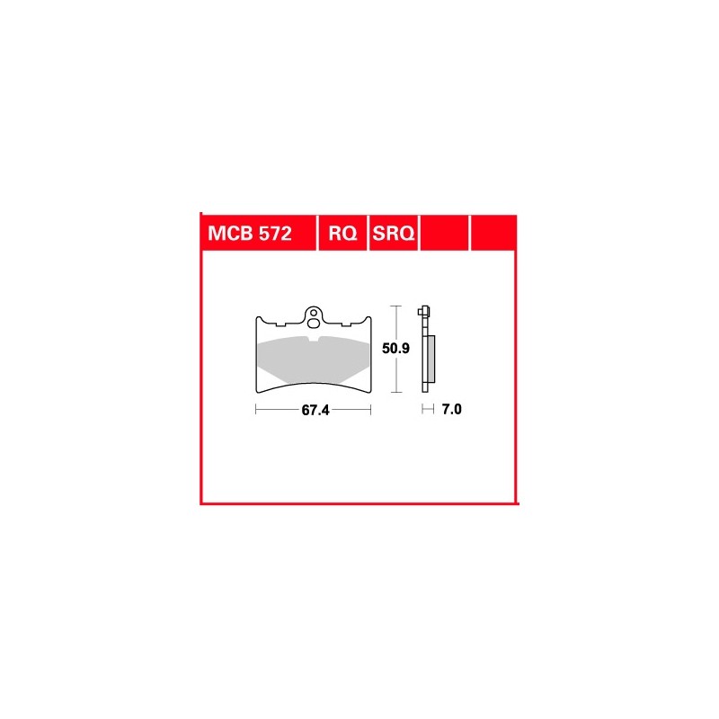 TRW LUCAS KLOCKI HAMULCOWE KH126 ORGANIC APRILIA AF 125 89-92, RS 125 95-06, GILERA NORDWEST 600 91-93, MOTO GUZZI QUOTA 1000 89