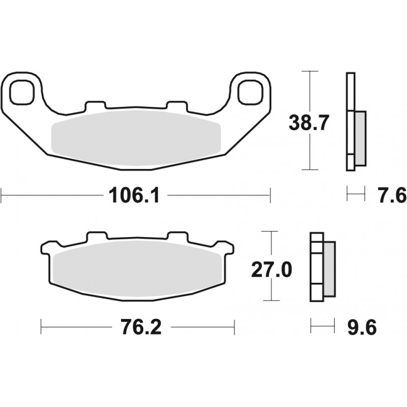 TRW LUCAS KLOCKI HAMULCOWE KH141 SINTER STREET KAWASAKI GPZ 500 94-04, ZR 550 91-95, SUZUKI RGV 250 91-92, GSX 1100G 94-95, PRZÓ