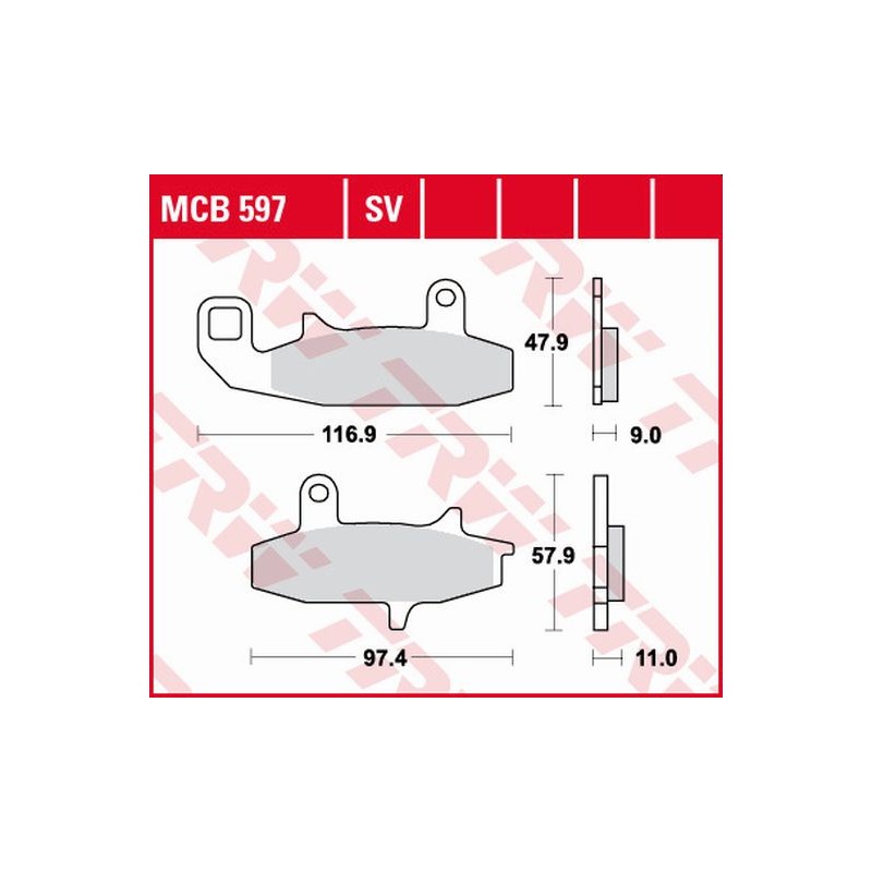 TRW LUCAS KLOCKI HAMULCOWE KH147 ORGANIC SUZUKI DR 650 90-96, DR 750 88-89, DR 800 88-91, PRZÓD (PROMOCJA)