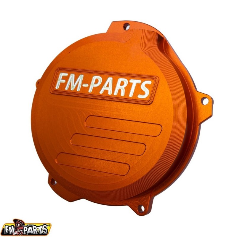 FM-PARTS POKRYWA SPRZEGŁA (DEKIEL) WZMACNIANA CNC 6082 ALUMINIUM KTM/HUSQVARNA/GAS GAS 250/300 '24 TBI KOLOR POMARAŃCZOWY