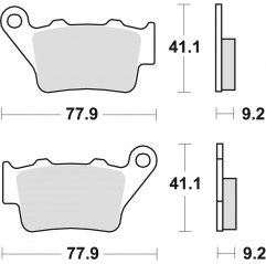 TRW LUCAS KLOCKI HAMULCOWE KH208 SINTER STREET APRILIA PEGASO 650 01-10, ETV 1200 CAPONORD 13-17, HONDA NX 650 DOMINATOR 95-01, 