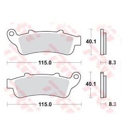 TRW LUCAS KLOCKI HAMULCOWE KH261 KH281 ORGANIC HONDA NT 650 V 02-05, VFR 800 98-05, XL 1000 V 99-03 STX 1300 02-08, GL 1800 01-1