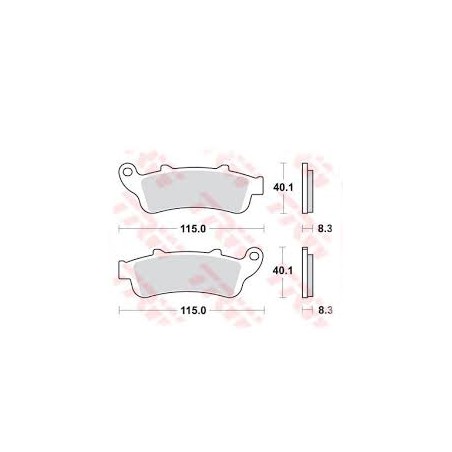 TRW LUCAS KLOCKI HAMULCOWE KH261 KH281 ORGANIC HONDA NT 650 V 02-05, VFR 800 98-05, XL 1000 V 99-03 STX 1300 02-08, GL 1800 01-1