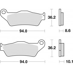 TRW LUCAS KLOCKI HAMULCOWE KH363 SINTER STREET BMW R1100GS/R/RT/S 99-05 R1150GS/ADV/R/RS/RT 99-06 K1200GT/R/S 05-09 R1200C 98-05