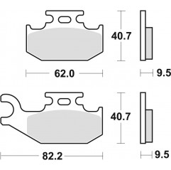 TRW LUCAS KLOCKI HAMULCOWE KH317 SINTER OFFROAD SUZUKI LTF 500 03-04, YAMAHA YXR 660 04-06 YFM 700 RAPTOR 06-, TYŁ