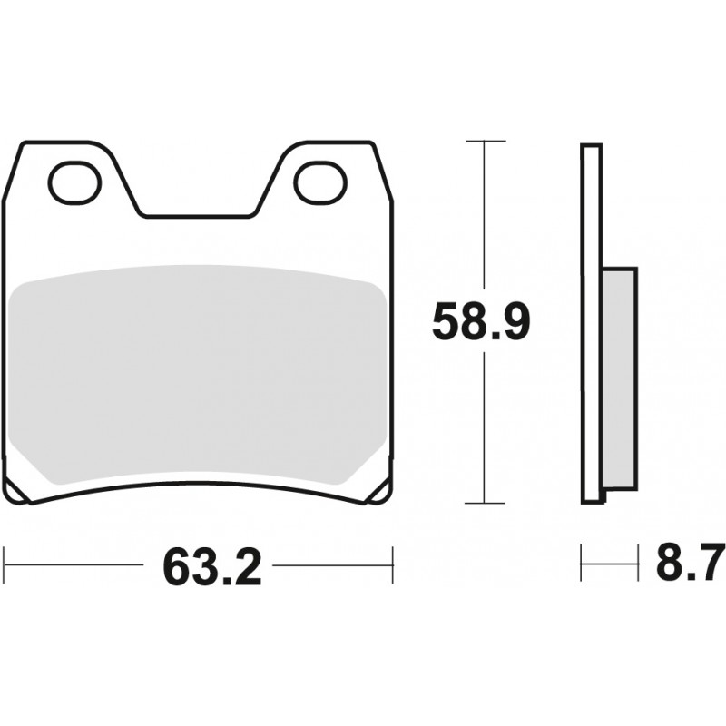 TRW LUCAS KLOCKI HAMULCOWE KH348 ORGANIC YAMAHA FZS 1000 FAZER 01-05, XJR 1300 02-16, TYŁ (PROMOCJA)