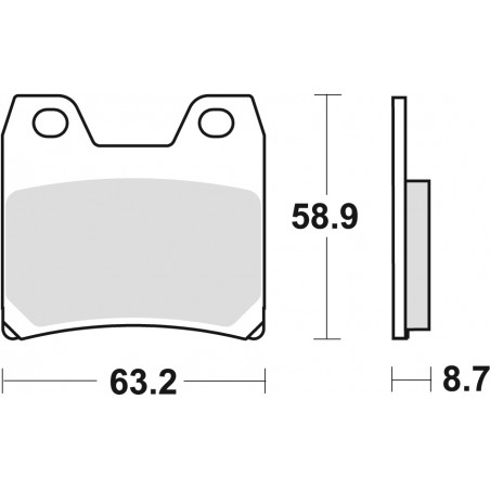 TRW LUCAS KLOCKI HAMULCOWE KH348 ORGANIC YAMAHA FZS 1000 FAZER 01-05, XJR 1300 02-16, TYŁ (PROMOCJA)