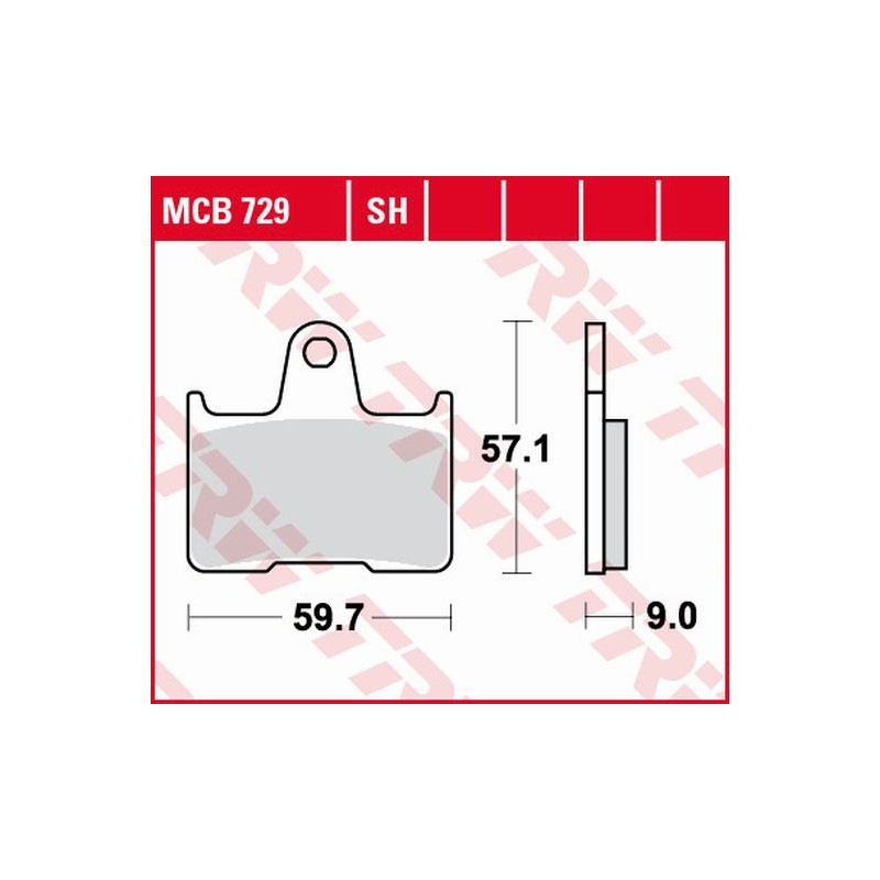 TRW LUCAS KLOCKI HAMULCOWE KH254 ORGANIC SUZUKI GSXR 600 04-05, GSF 650 05-06, GSXR 750 04-05, GSX 1400 01-07, TYŁ