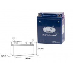 LANDPORT AKUMULATOR ŻELOWY GB12A-A 12V 12AH 134X80X161 BEZOBSŁUGOWY - ZALANY (4)