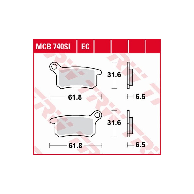 TRW LUCAS KLOCKI HAMULCOWE KH357 SINTER OFFROAD KTM SX 65 02-, SX 85 03-11, PRZÓD/TYŁ