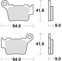 TRW LUCAS KLOCKI HAMULCOWE KH368 SINTER OFFROAD (WYCZYNOWE) BMW G 450 X / SMR 08-11, KTM EXC / SX 125 04-16, EXC / SX 250 03-17,