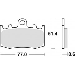 TRW LUCAS KLOCKI HAMULCOWE KH335 SINTER STREET BMW R 1100 S 01-05, R 1150 GS / ADV / R / RT 01-06, K 1200 GT / RS 01-08, K 1200 