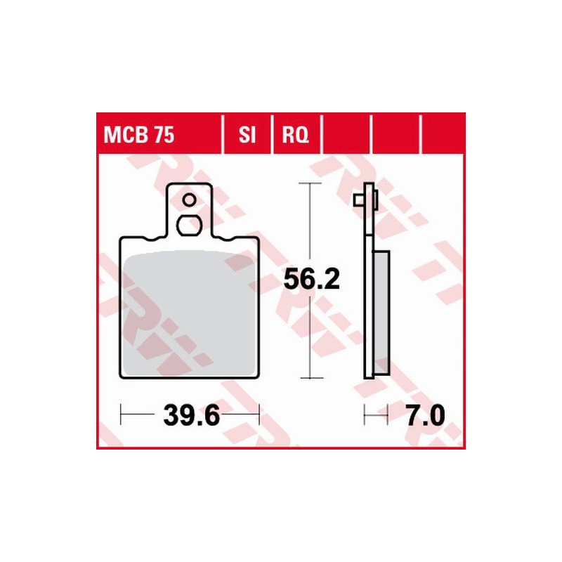 TRW LUCAS KLOCKI HAMULCOWE KH47 ORGANIC APRILIA AF-1 / ET 50 87-90, AF-1 125 88-92, RS 250 95-02, YAMAHA SZR 660 95-98, TYŁ