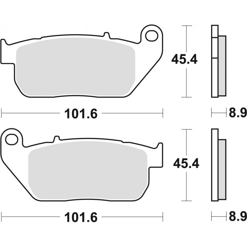 TRW LUCAS KLOCKI HAMULCOWE KH381 SINTER STREET HARLEY-DAVIDSON XL 883 03-15, XL 1200 04-13, PRZÓD