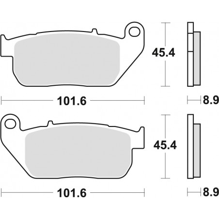 TRW LUCAS KLOCKI HAMULCOWE KH381 SINTER STREET HARLEY-DAVIDSON XL 883 03-15, XL 1200 04-13, PRZÓD