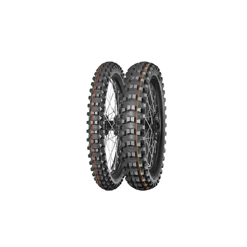 MITAS OPONA 100/100-18 TERRA FORCE MX-SM SOFT/MEDIUM 59M TT TYŁ DOT 20223(DOT:JPDT) (CZERWONY/ŻÓŁTY PASEK) (26311)