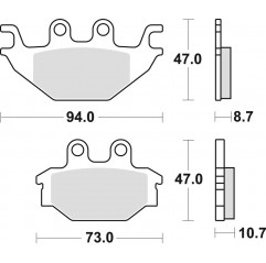 TRW LUCAS KLOCKI HAMULCOWE KH377 SINTER OFFROAD CAN-AM DS 250 08-15, KAWASAKI KVF 300 13-, PRZÓD/TYŁ